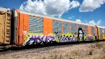 BNSF 27376 TTGX 693660 Con Grafiti 